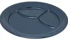 CFS 4351435-E Melamine 3-Compartment Plate, 9.75", Café Blue 3 Pack