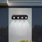 Solar LED Signboard Light IP54 Waterproof Wall Sign Lamp (4Lights Warm Light) AU