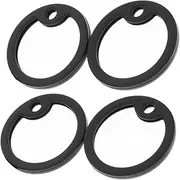 GANAZONO 4pcs Silicone Dog Tag Silencers Dog Tag Noise Reduction Black Silencers for Standard Tags Protects Edges and Eliminates Clanking