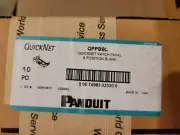 QPPBBL--PANDUIT--Box of 10--QuickNet Patch Panel 6 Position Blank--NEW