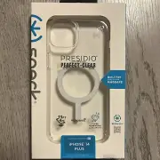 Speck Presidio Perfect-Clear MagSafe Case for Apple iPhone 14 Plus - Clear/White