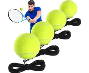 4 Packs Tennis Training Ball with String Tennis Trainer Balls Self Practice Trainer Tool Tennis Ball Training Equipment