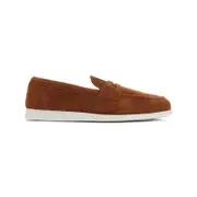 [Church'S] Church'S-Brown Portsmouth Calf Leather Loafers-Uomo 7 UK