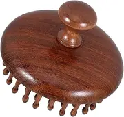 SAFIGLE Wooden Scalp Massage Comb for Men and Women Ergonomic Handheld Hair Brush with Comfortable Grip Gentle Rounded Teeth for Tangle Styling and Scalp Relaxation