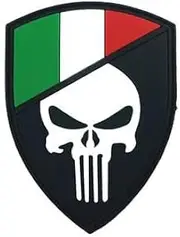 Patch Nation Italy Italian Flag Skeleton Airsoft Paintball PVC Velcro Patch Cosplay Patch