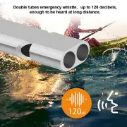 2PCS Metal Survival Whistle Super Loud 120dB Pipe Emergency Distress Emergency