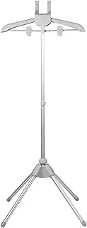 Iron Steam Stand Set Heavy-Duty Handheld Garment Steamer Rack Adjustable Height Garment Steamer Rack Handheld Hanging Garment Steamer Clothes Rack for Steaming (grey)