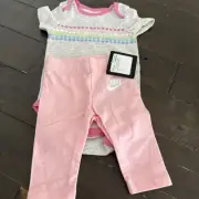 Nike Leggings Baby New Born Pink and Calvin Klein One piece top