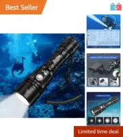 Rechargeable 3200Lumen Underwater Torch - Durable & Compact for All Diving Needs