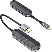 dibdib Wireless HDMI Transmitter and Receiver,Wireless HDMI Display Dongle Adapter 1080P HD for Streaming Video/Audio from Laptop/PC to HDTV/Projector,Neither Setup nor APP Needed