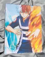 Todoroki My Hero Academia Anime Fan Art Wooden Wall Hanging