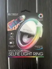 BYTECH Selfie Light Ring Clips onto Smartphone Rechargeable Mullticolor Patterns