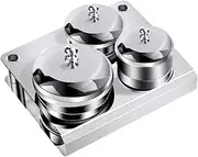 Mikinona Nail with 3 Stainless Steel Jars Acrylic Liquid Powder Containers Nail Sets