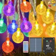 56FT 100LED Solar String Lights, Outdoor Solar Christmas Lights with Remote, ...