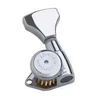 Hipshot Grip-Lock 7 in line Left Hand non-staggered post Chrome locking tuner