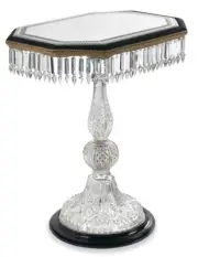 Home Decor art Deco Osler Style NEW cut glass mirrored Table rectangular top