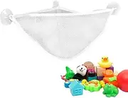 Bath Toy Net, Mesh Bag for Bathtub Toys, Rectangular, Nylon, Open Top Closure, Organizer with Compartments for Drainage and Ventilation