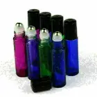 12Pcs 10ML Mixcolor Glass Roller Bottles Metal Ball For Perfume Essential Oil