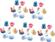 Outanaya 35pcs Micro Landscape Decoration Aquarium Decoration Ornaments Aquarium Tank Decor Fish Tank Landscaping Fish Tank Ornaments Artificial Aquarium Landscapes Mini Coral Figure Resin