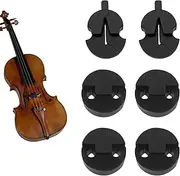 6 PCS Rubber Violin Practice Mute, Round Tourte Style Small Viola Mute, Practice Mute Violin for All Violins Small Violas Ultra Practice (Black)