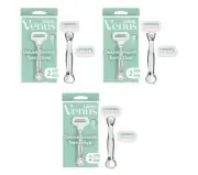 BL Gillette Venus Razor Deluxe Smooth Sensitive + 2 Refills-- THREE PACK