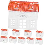 10pcs Gentle Simulation Villa Models for DIY Model Decor Micro Landscape Decorations