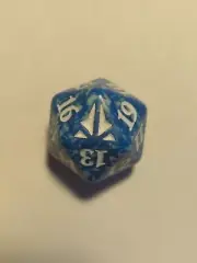 MTG d20 Spindown 20-sided Life Counter die dice Oath of the Gatewatch Blue White