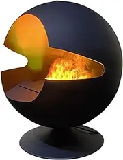 Electric Fireplace Electric Fireplace, Vertical Spherical Electric Fireplace with Realistic Flame, Three-Dimensional Home Black Decorative Fireplace Linear Fireplace