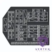 1991-2005 Honda Acura NSX NA1/2 Relay Fuse Box Cover Decal Vinyl Sticker 91-05