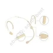 Authentic Beige Wireless Headset Microphone for AKG Samson TA3F Unidirectional