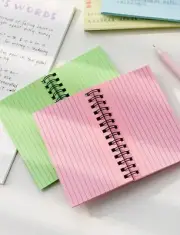 1pc Simple Lined Spiral Notebook