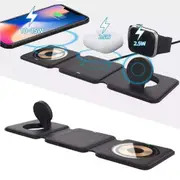 3 in 1 Foldable Wireless Charger Fast Charging Station 15W QI quick dock stand
