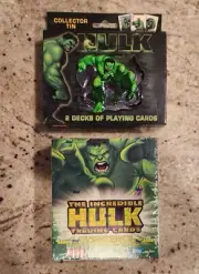The Incredible Hulk Topps Trading Cards - Sealed Box & Hulk Collector Tin