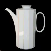 Rosenthal Studio Linie Corfu Coffee Pot Tapio Wirkkala White/Gilt Perfect cond.