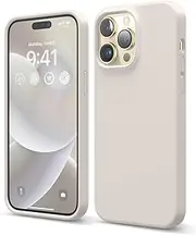 elago Liquid Silicone Case Compatible with iPhone 14 Pro Max Case (6.7"), Premium Silicone, Full Body Protection - 4 Layer Shockproof Phone Cover, Anti-Scratch Soft Microfiber Lining (Stone)