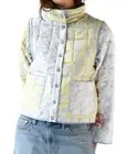 Yllw The Label Amelia Quilted Convertible Jacket Colorblock Toile Size XL