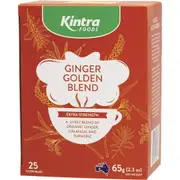 Kintra Foods Herbal Tea Bags Ginger Golden Blend 25 Pack