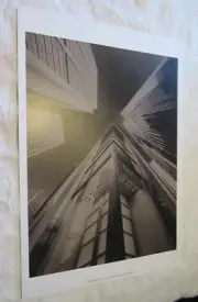 Art Print "SKYRISE VIEW IV" City Scape, by Tang Ling, 13" x 19"