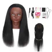 100% Real Hair Mannequin Head 16" Hairdresser Cosmetology Manikin 16 Inch B