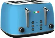 Vintage Electric 4 Slice Toaster Sky Blue Stainless Steel 1650W - Not DeLonghi