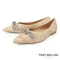 在飛比找momo購物網優惠-【TINO BELLINI 貝里尼】多色混織華麗蝴蝶結鑽飾尖