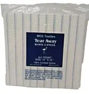 MCG Waste Canvas 8.5 Count 12 X 12 inch Cross Stitch Cloth White