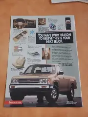 Toyota T100 Print Ad 1993 8x11