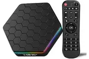 Android TV Box 12.0, Android Box 2025 4GB RAM 128GB ROM 6K TV Box with Allwinner H618 Quad-Core Chip, Smart TV Box Support 4K 6K WIFI 6 2.4GHz/5GHz Dual WIFI Bluetooth 5.0 3D HDR10 Smart Box 4GB+128GB