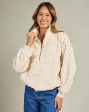 [Billabong] Billabong Women's Sun Trippin Sweatshirt in Whitecap Size XS XS Whitecap