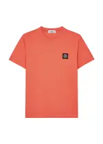 Stone Island Kids Logo Cotton T-shirt (14 Years) - Orange 14 years