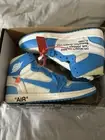 Size 10- Jordan 1 Retro Off White university blue