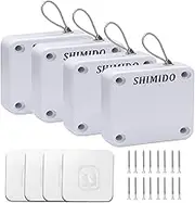 SHIMIDO Upgraded Punch-Free 1000g Automatic Screen Door Closer, Storm Door Closer With Steel Drawstring for Bathroom, Bedroom, Studyroom (4 Pack White)