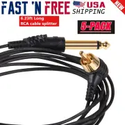 5pcs Premium RCA Clip Cord Right Angle For Tattoo Power Supply Machine Pen
