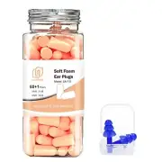 60 Pairs Foam Ear Plugs for Sleeping, Snoring, Loud Noise, Concert - Flesh